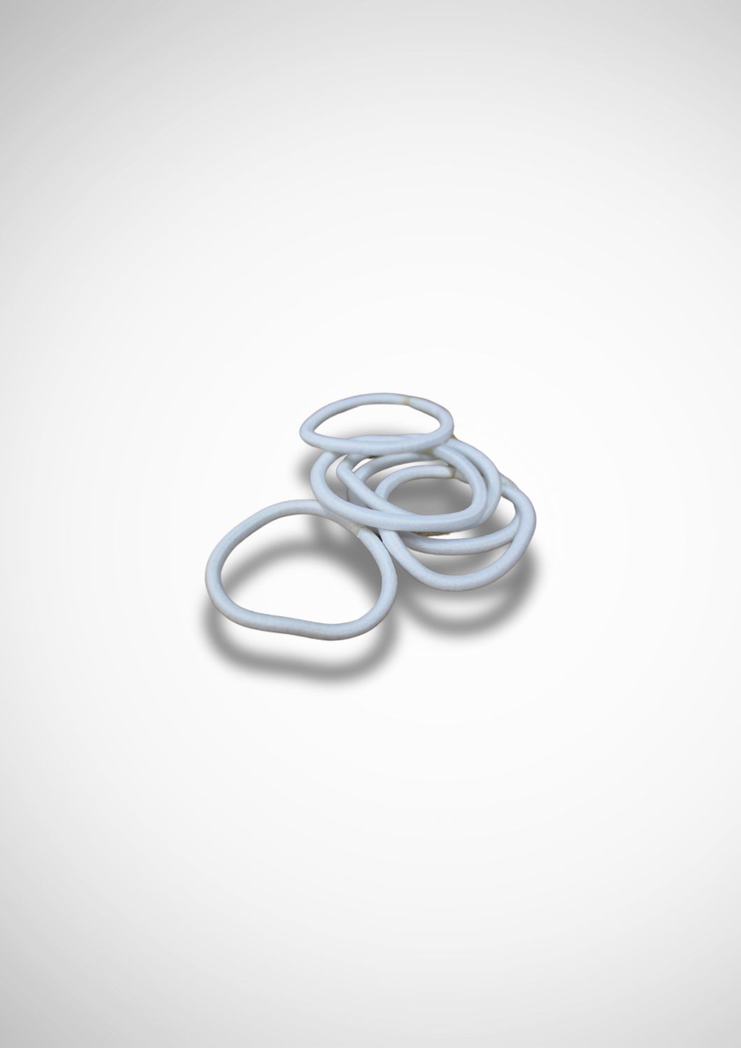 Hair WHT N/J Elastics 6pk (3820)