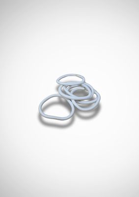 Hair WHT N/J Elastics 6pk (3820)