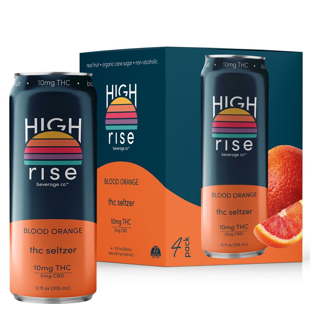 Delta 9 THC - Beverage - High Rise Seltzer - Blood Orange 