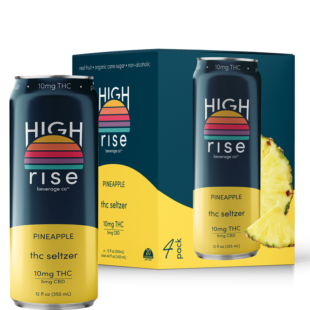 Delta 9 THC - Beverage - High Rise Seltzer - Pineapple