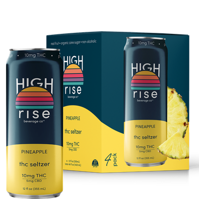 Delta 9 THC - Beverage - High Rise Seltzer - Pineapple