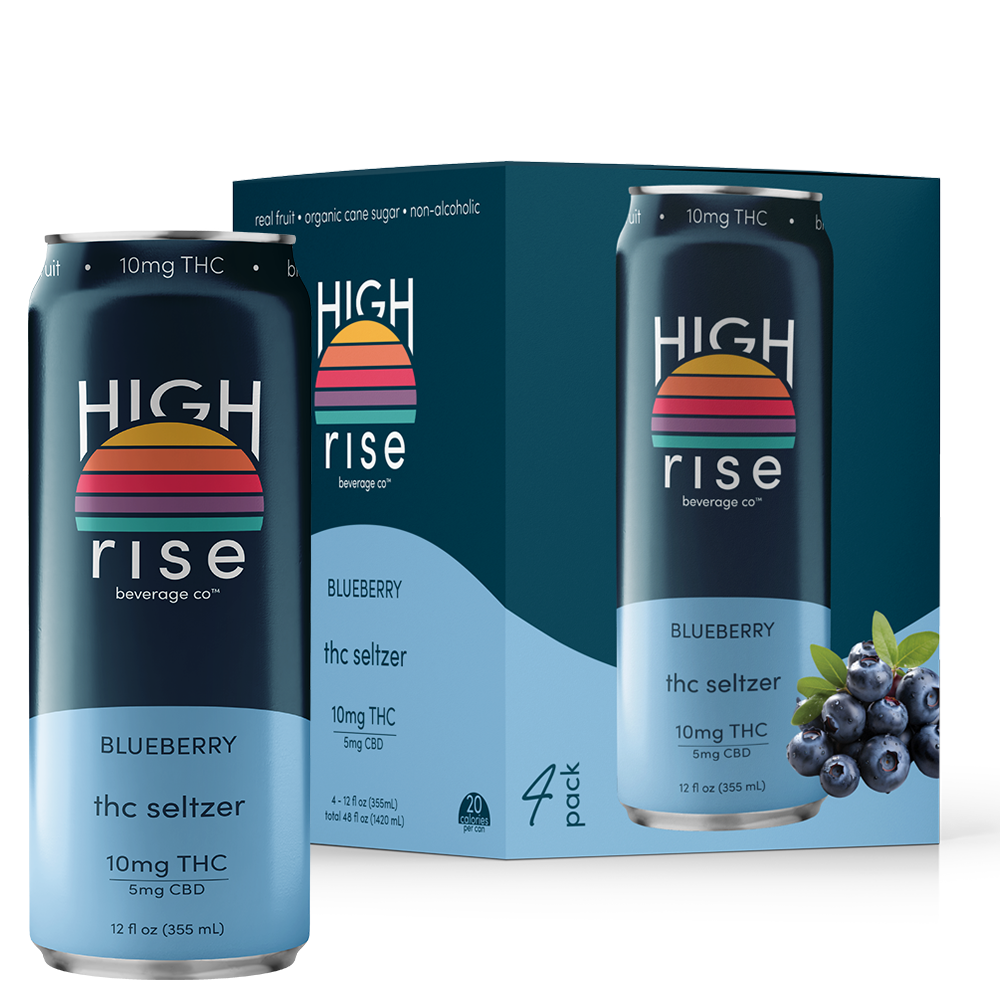 Delta 9 THC - Beverage - High Rise Seltzer - Blueberry