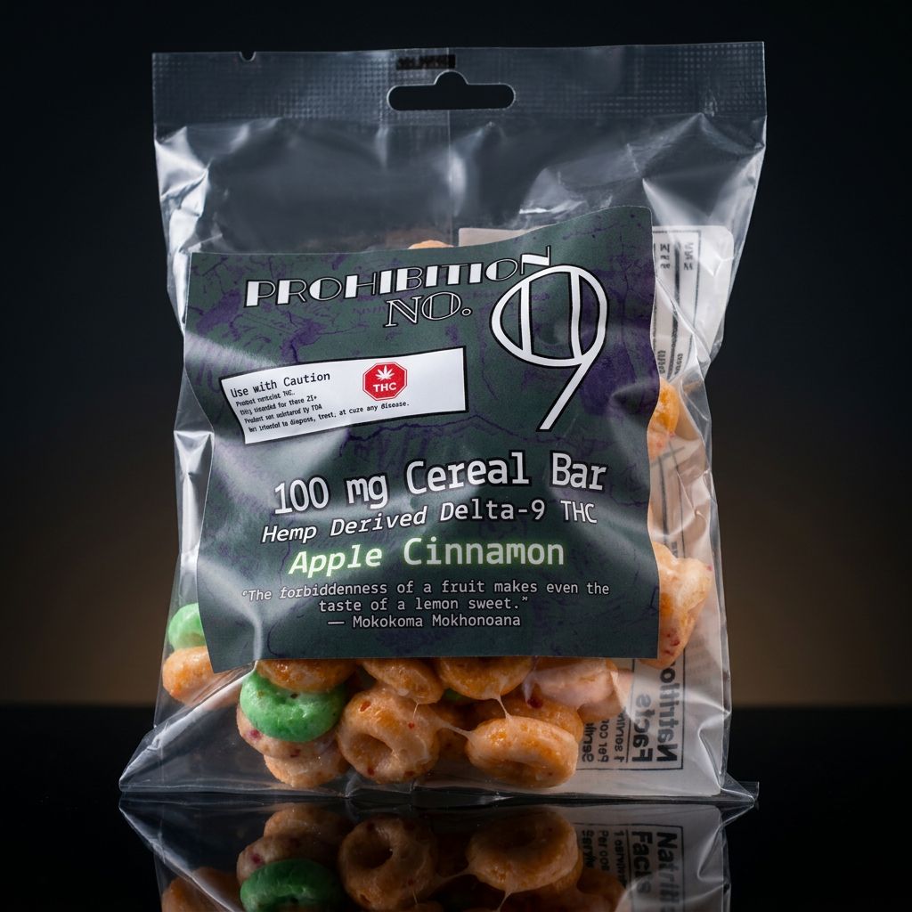 Delta 9 THC - Cereal Barz - Apple Cinnamon 100mg