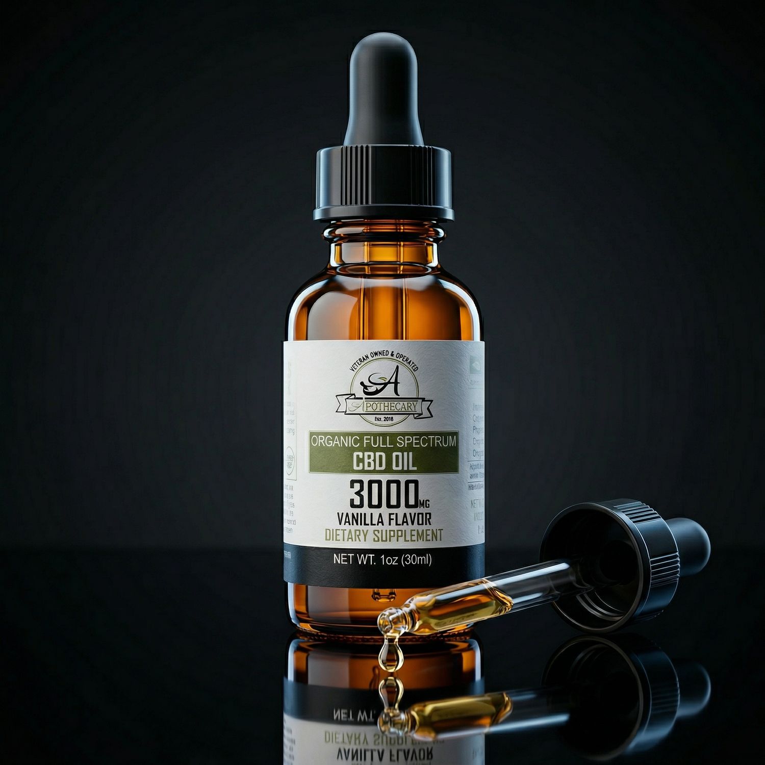 CBD Full Spectrum - Tincture - Vanilla 3000mg