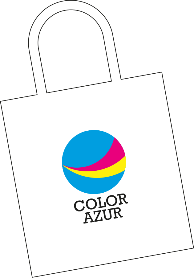 Tote bag Color Azur