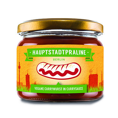6 x Hauptstadtpraline Currywurst im Glas vegan (250 gr)