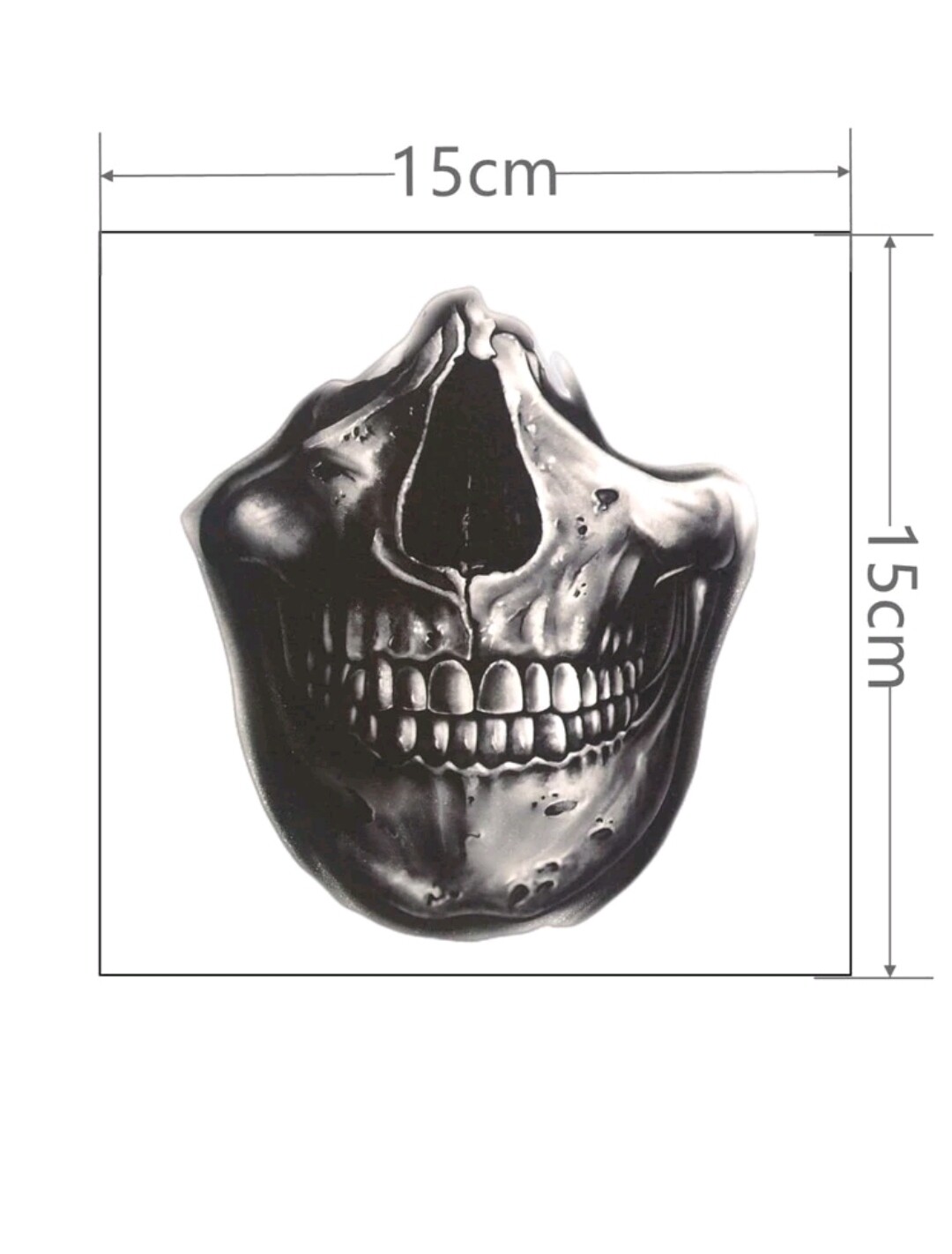 1pc Waterproof &amp; Long Lasting Ghost Face Temporary Tattoo Sticker