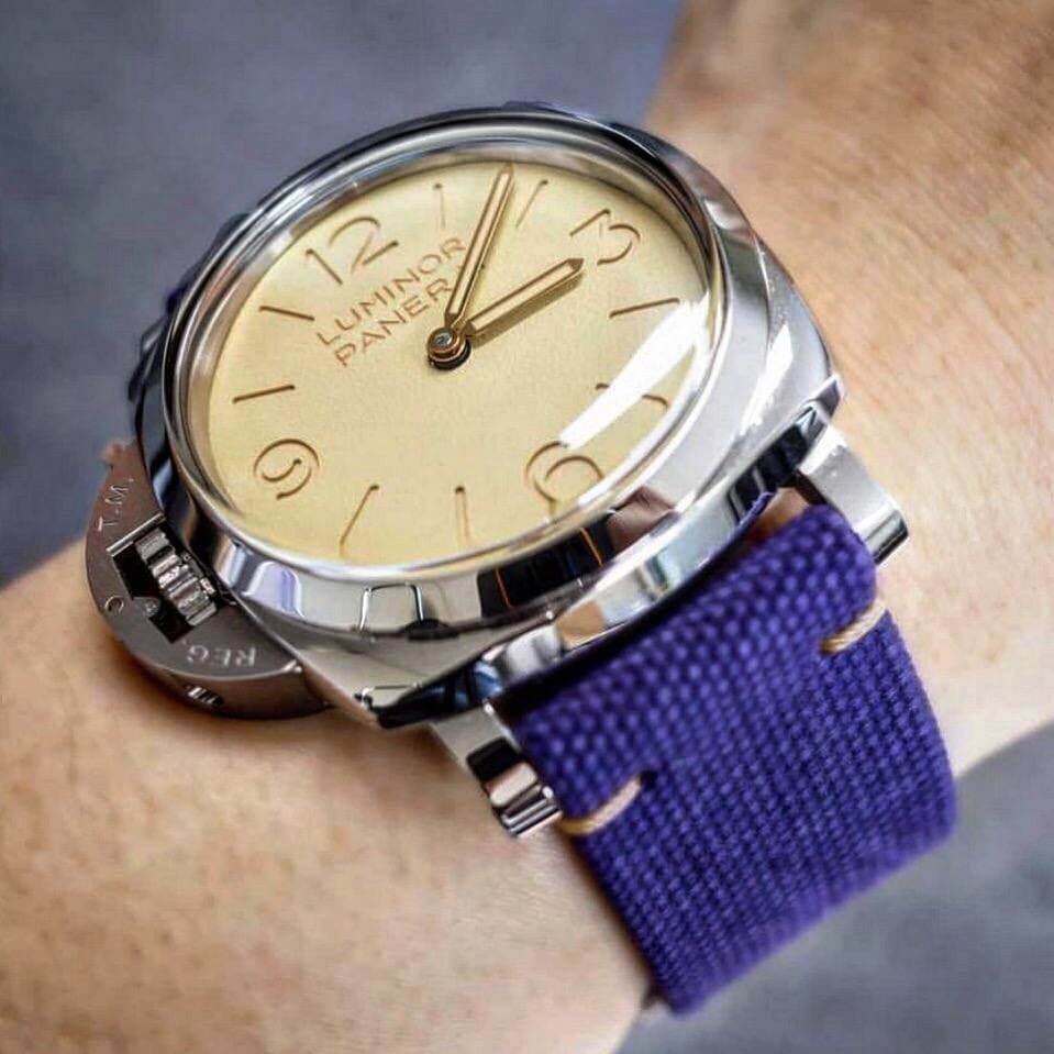 Purple Rolled Canvas Strap