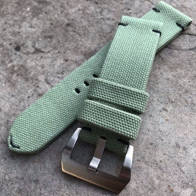 Light Green Rolled Canvas Strap