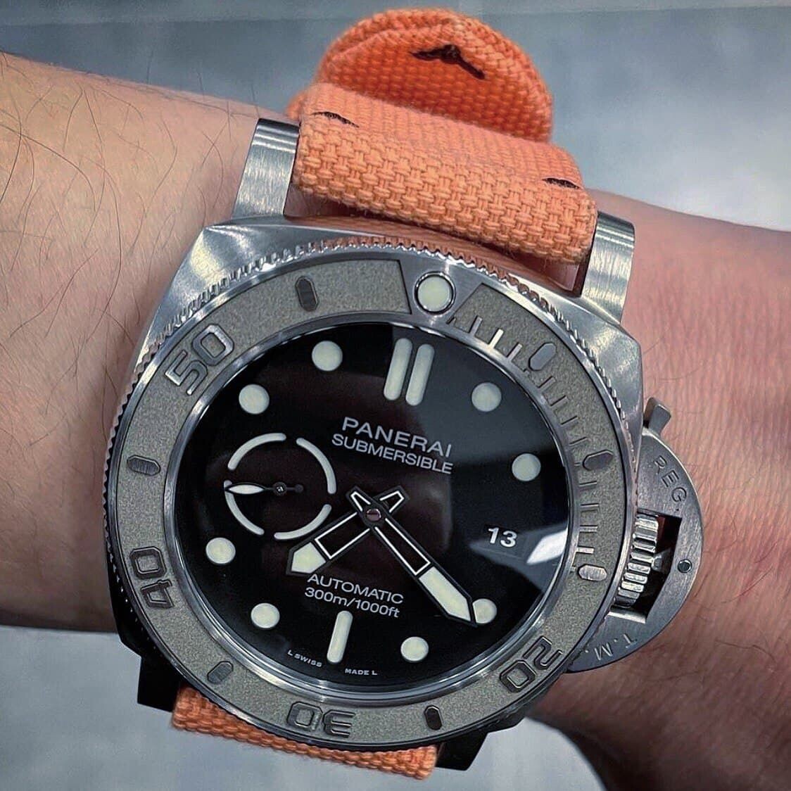 Light Orange Rolled Canvas Strap