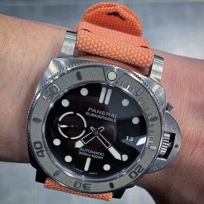 Light Orange Rolled Canvas Strap