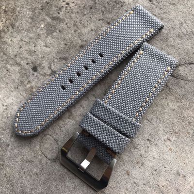 Gray Rolled Canvas Strap