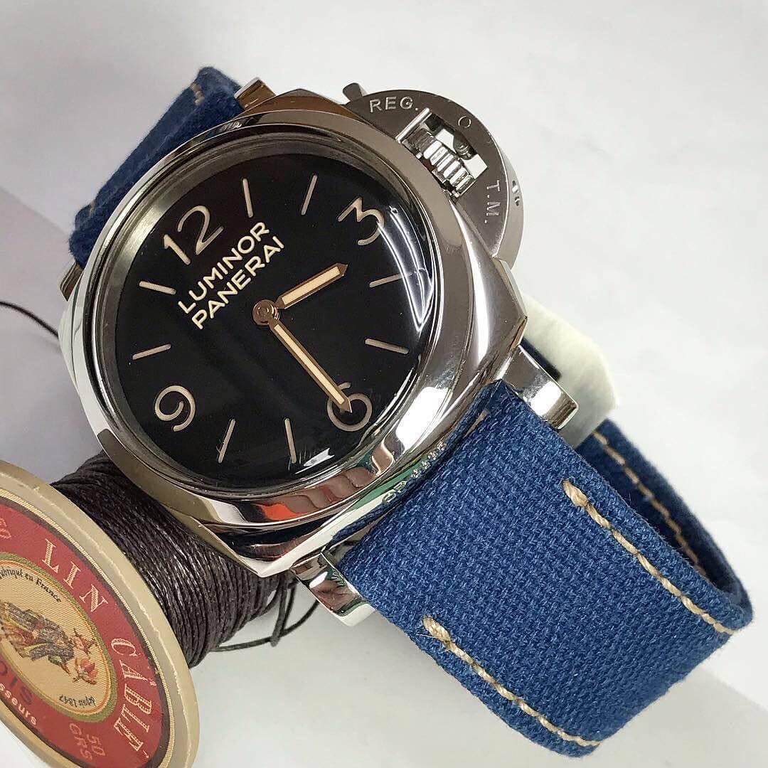 Blue Rolled Canvas Strap