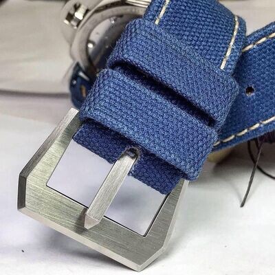 Blue Rolled Canvas Strap