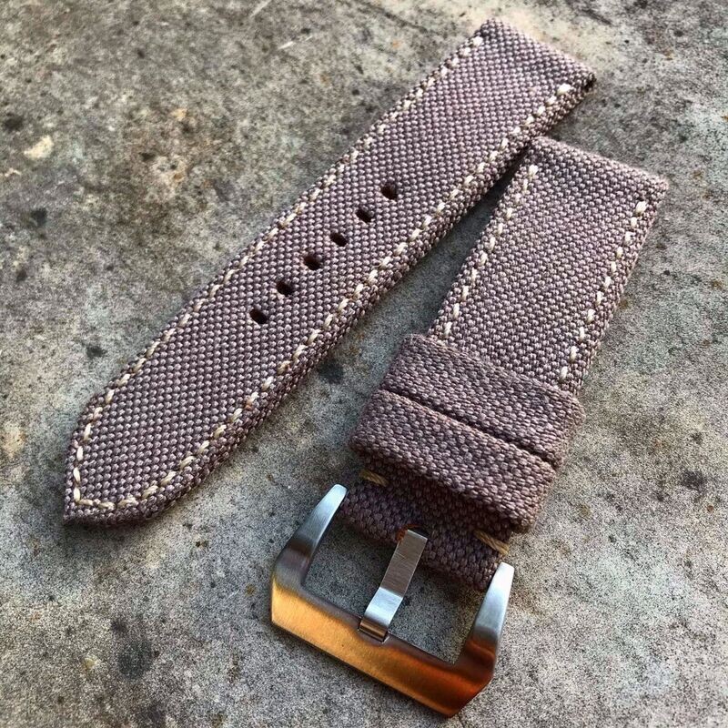 Brown Rolled Canvas Strap