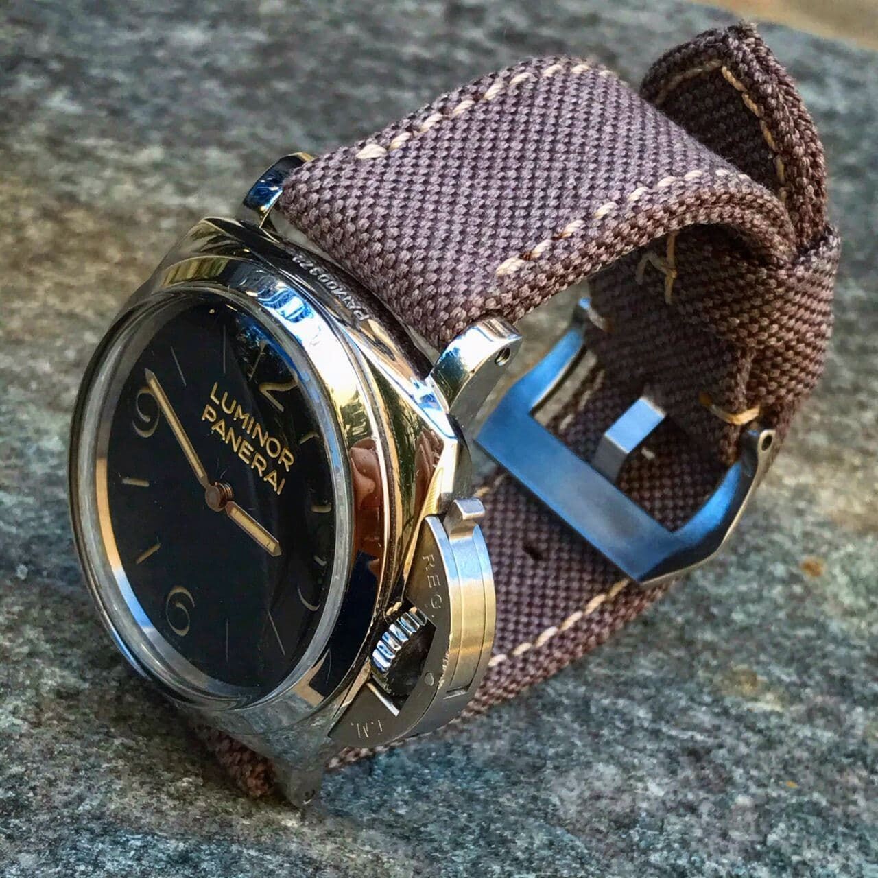 Brown Rolled Canvas Strap