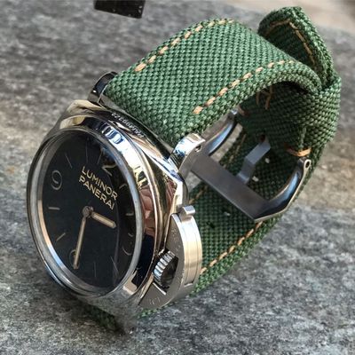 Forest Green Rolled Canvas Strap