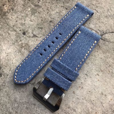 Blue Jean Rolled Canvas Strap
