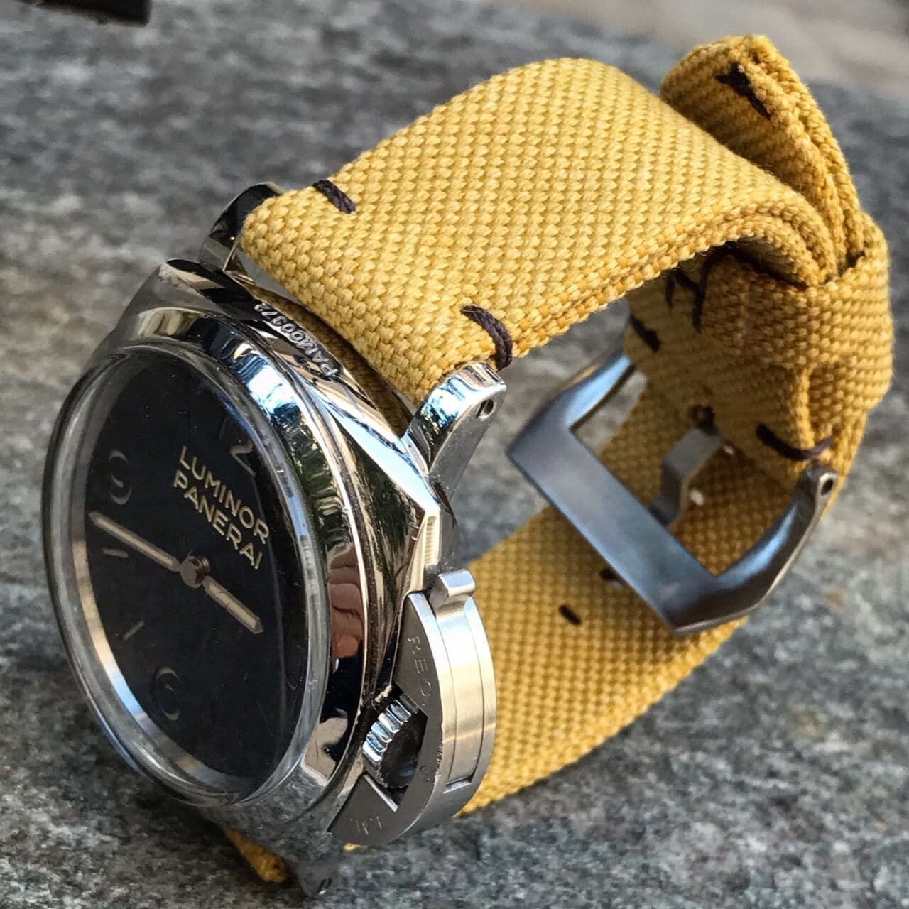 Golden Yellow Rolled Canvas Strap