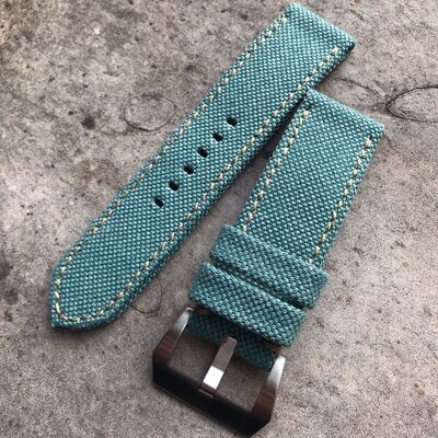 Teal Rolled Canvas Strap