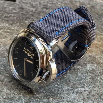Dark Gray Rolled Canvas Strap