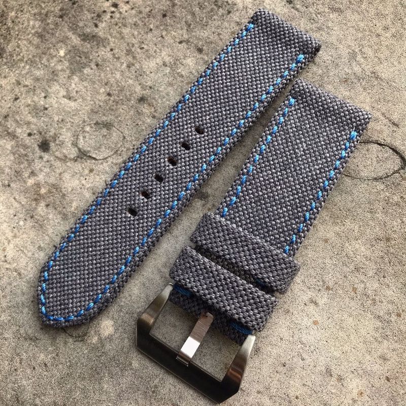Dark Gray Rolled Canvas Strap