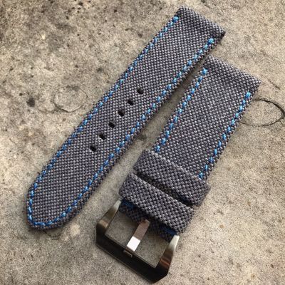 Dark Gray Rolled Canvas Strap