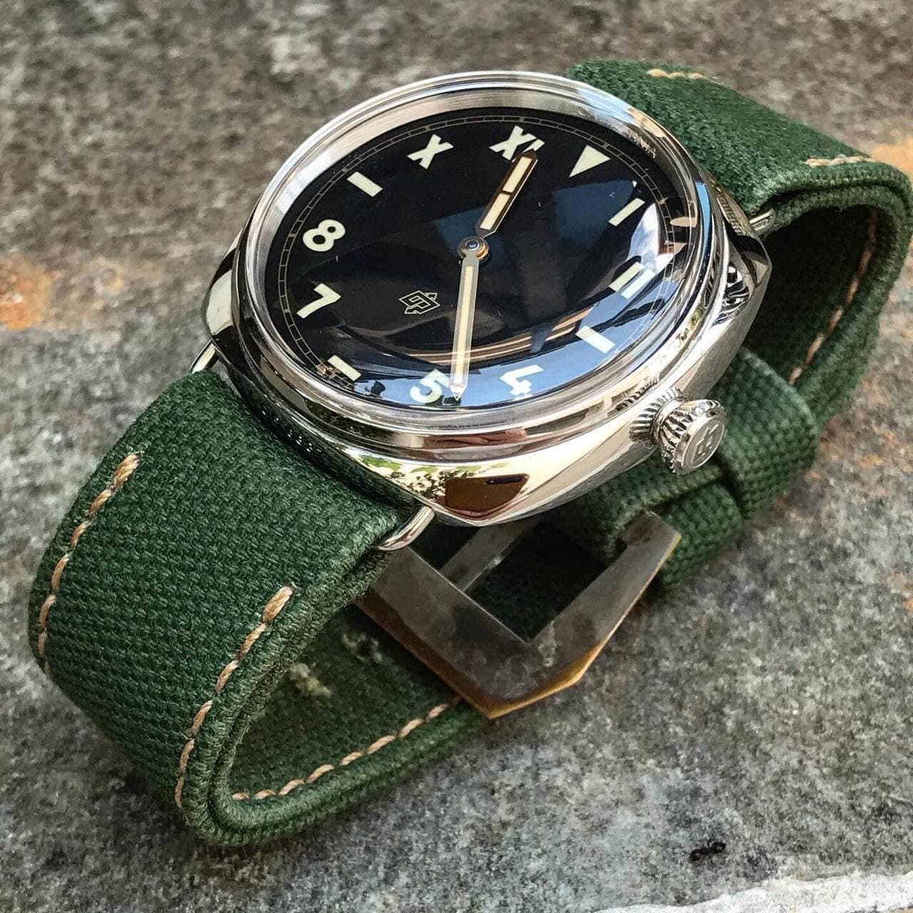 Army Green Rolled Canvas Strap
