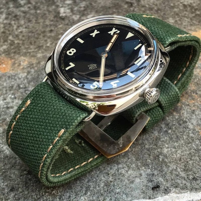 Army Green Rolled Canvas Strap