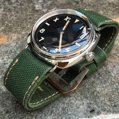 Army Green Rolled Canvas Strap