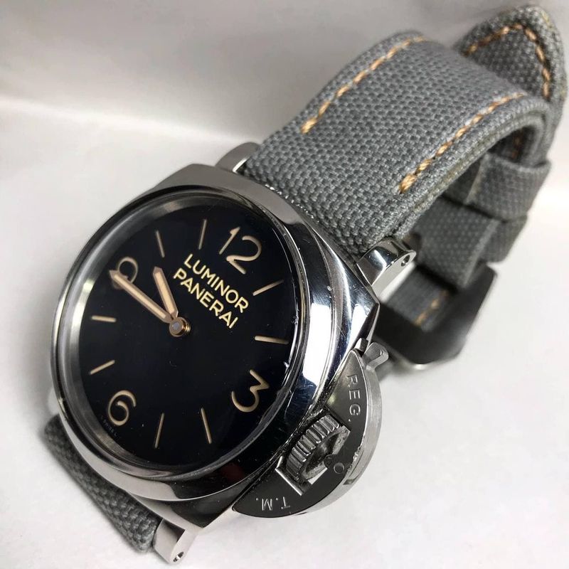 Smoke Gray Rolled Canvas Strap