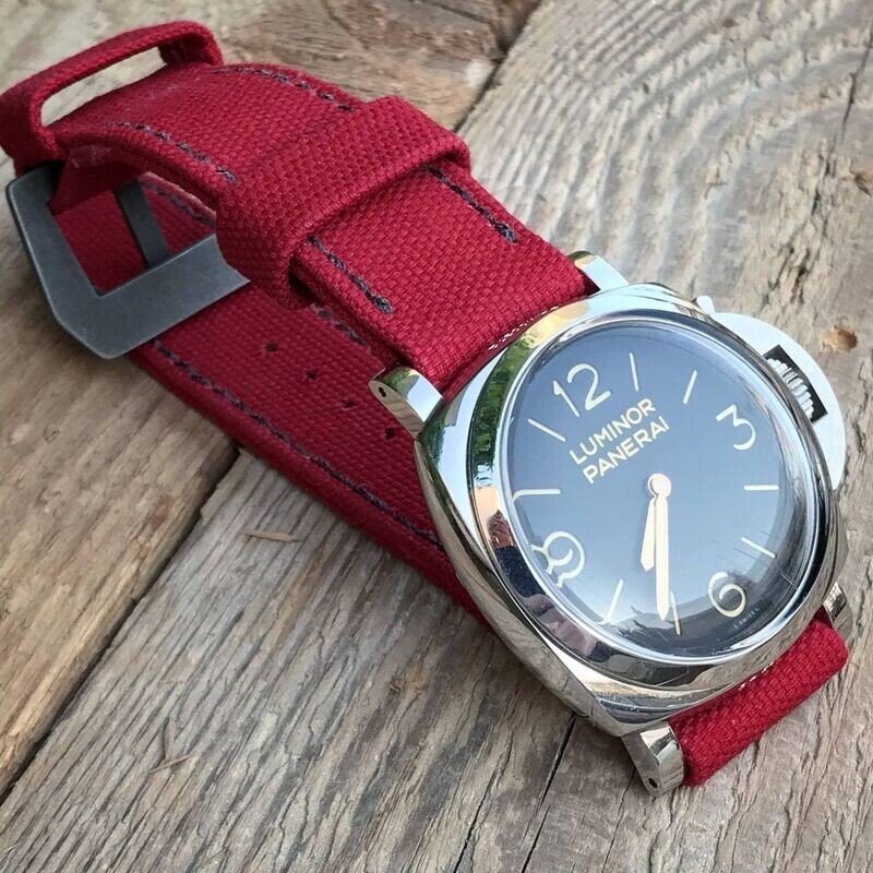 Red Chili Rolled Canvas Strap