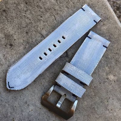 Light Blue Distressed Canvas Strap