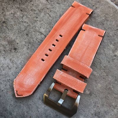 Light Orange Distressed Canvas Strap