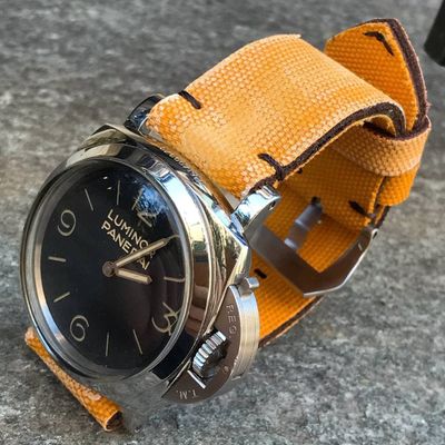 Yellow Distressed Canvas Strap