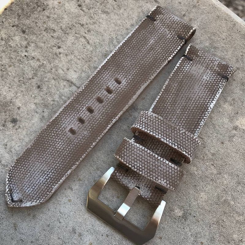 Brown Distressed Canvas Strap