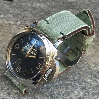 Light Green Distressed Canvas Strap