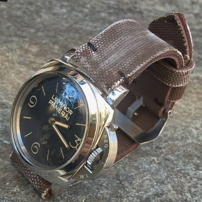 Brown Distressed Canvas Strap