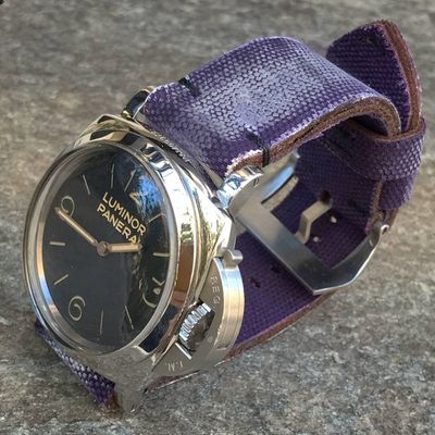 Purple Distressed Canvas Strap