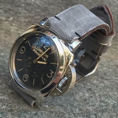 Gray Distressed Canvas Strap