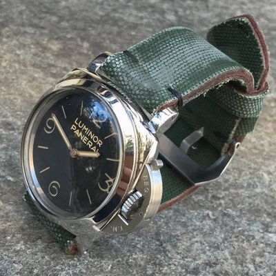 Forest Green Distressed Canvas Strap