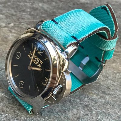 Turquoise Distressed Canvas Strap
