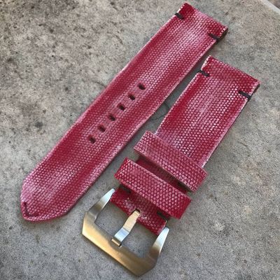 Red Distressed Canvas Strap