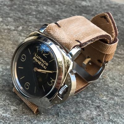 Sand Distressed Canvas Strap