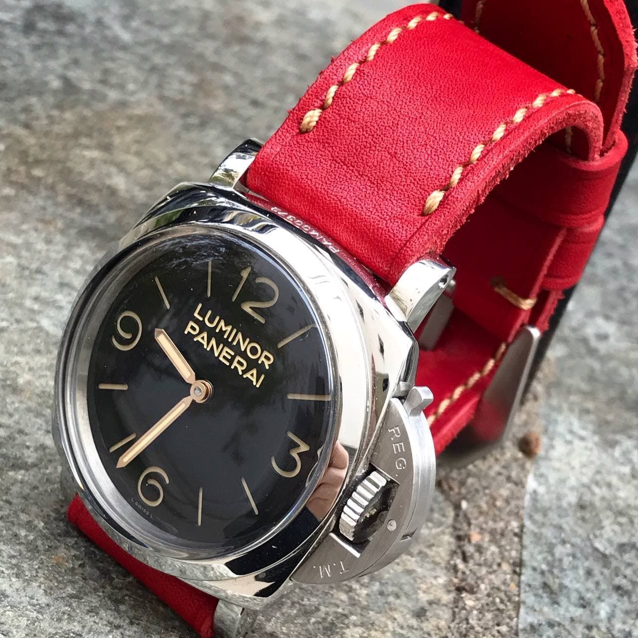 Red Horween Cowhide Strap