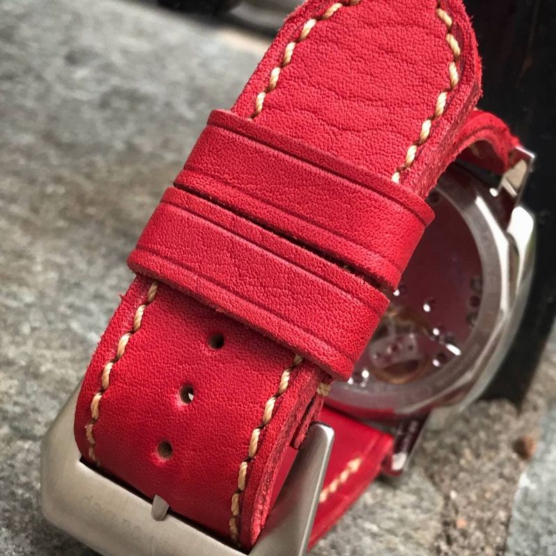 Red Horween Cowhide Strap