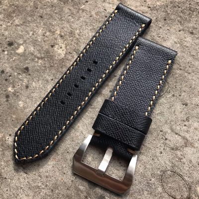 Saffiano Black Leather Strap