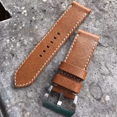 Saffiano Tan Leather Strap