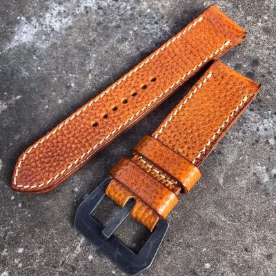 Pebbled Mustard Leather Strap