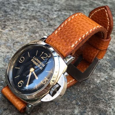 Pebbled Mustard Leather Strap